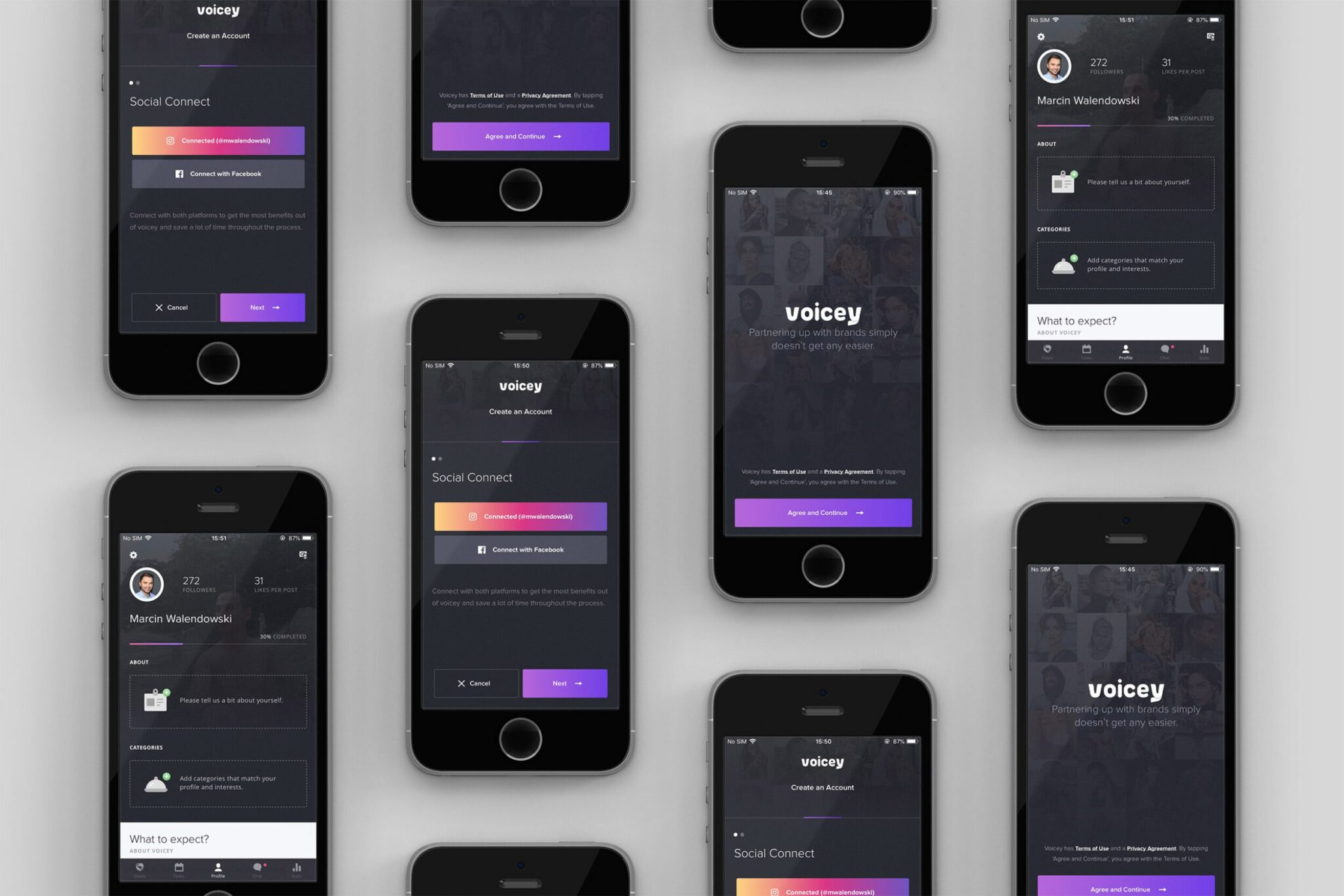 iOS app visuals